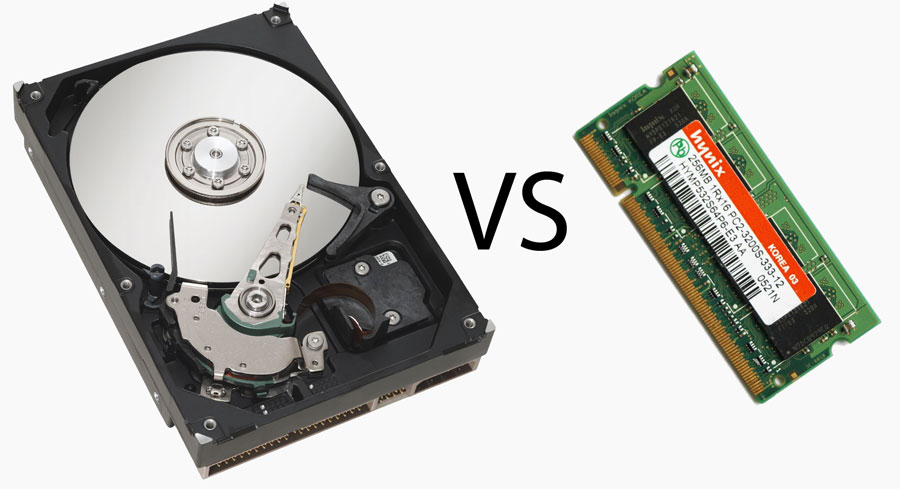 Difference Between Memory and Hard Drive