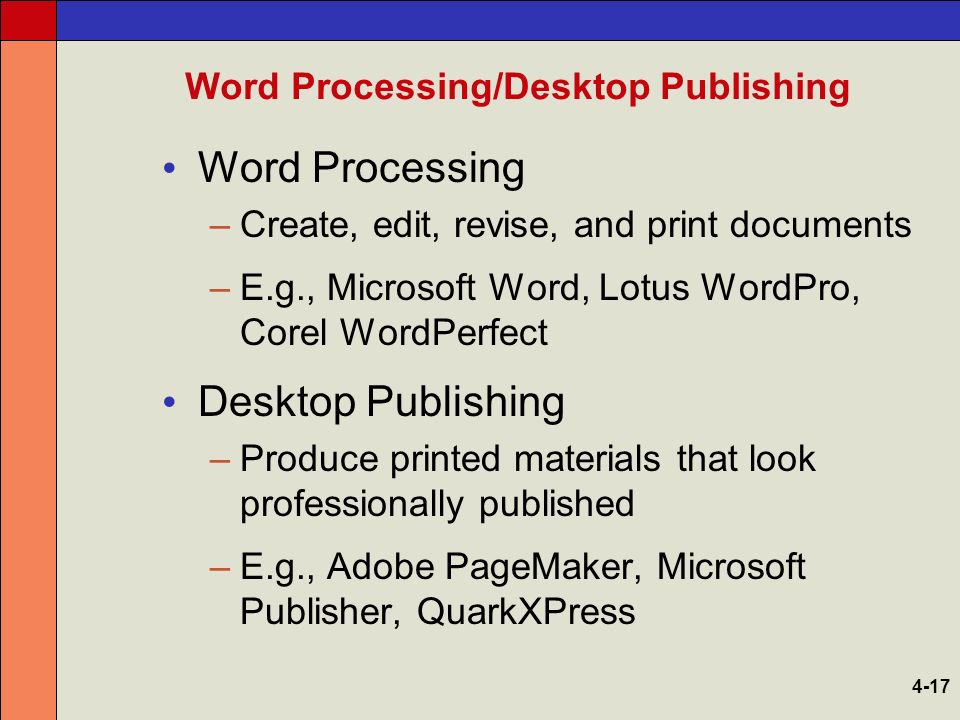 Difference Between Word Processing and Desktop Publishing
