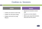 Difference Between Cookies and Sessions