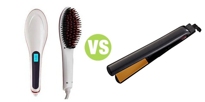 Difference Between Straightening Brush and Flat Iron