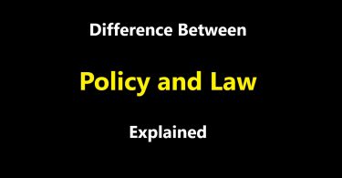 Difference Between Policy and Law