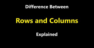 Difference between Rows and Columns
